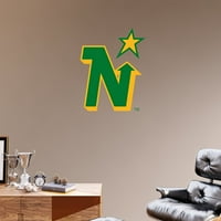 Фатејд Минесота Северна starsвезди: Гроздобер лого - гигант официјално лиценциран NHL Dementable Wall