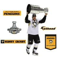 Фатејд Сидни Крозби: Подигнување на Купот Стенли - Х -Голем официјално лиценциран NHL Dementable Walls Decal