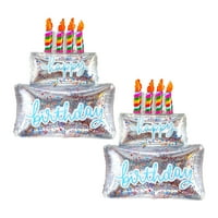 Спакувана забава имајте ја вашата торта среќен роденден балон, балони за роденденски торта, забавен декор