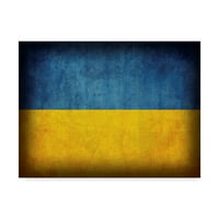 Трговска марка ликовна уметност „Украина вознемирено знаме“ платно уметност од Црвен Атлас Дизајнс