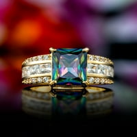 Peermont Emerald го намали мистичниот топоз изјава прстен во 18K жолто злато преклопување