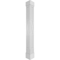 Ekena Millwork 12 W 9'H Craftsman Classic Square Non-Tapered X-Board Farmhouse Fretwork Column W Стандарден