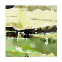 Кора Ниле „Акварел пејзаж Зелен“ платно уметност