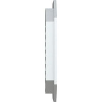 Ekena Millwork 14 W 26 H вертикална издолжена октагон Функционална, PVC Gable отвор со 1 4 рамка за рамна