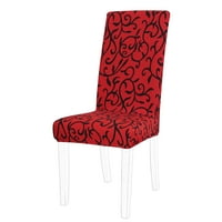 Уникатни поволни цени за истегнување на спанде стол за јадење перница црвена + црна боја