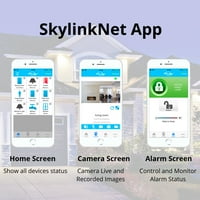 Skylink SK- Аларм камера Делукс поврзан со безжичен систем за автоматизација на безжична безбедност, паметен телефон со iPhone Android, ехо Alexa и IFTTT компатибилен