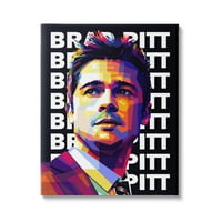 Sumbell Industries Brad Pitt Modern Portert Abstrate Geometric, 20, Design By Birch & Ink