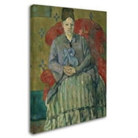 Заштитена марка ликовна уметност „Мадам во црвена фотелја“ платно уметност од Цезан