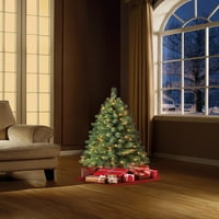 Време на празник Прелитно јасни светла за блескаво светло, вештачко новогодишно елка во Индијана, 4 ''