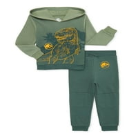 Jurassic World Baby and Toddler Boys Fleece Hoodie and Joggers, сет на облеки од 2 парчиња, големини 12м-5Т