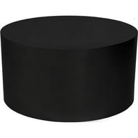 Меридијански мебел цилиндер околу мат црна метална маса за кафе