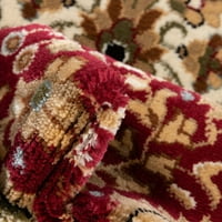 Добро ткаен Баркли Пила Традиционален ориентален панел црвен 5'3 7'3 Област килим