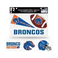11 6-парчиња Boise State Broncos Sporty отстранлив wallиден декор сет