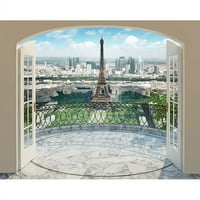 Волтастична Ајфелова кула во мурал во Париз wallид