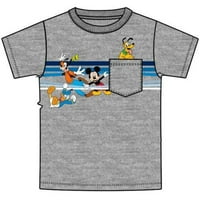 Mickey Mouse Goofy Donald Plutoun Boys Pocket маица