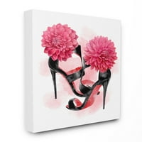 Stuple industries розова висока потпетица глам модна слика за платно платно wallидна уметност од ziwei li