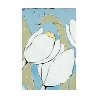 Трговска марка ликовна уметност „Бела лале Триптих II“ платно уметност од adeејд Рејнолдс