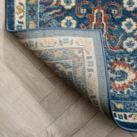 Добро ткаена Тулса Калдвел Ориентална персиска сина 7'10 9'10 Област килим