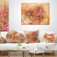 DesignArt Пролетната позадина со малку цвеќиња - Перница со цветни фрлања - 18x18