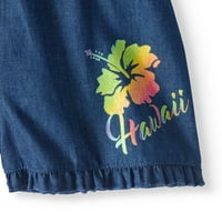 Девојки за бебиња Девојки на Хаваи плетени шорцеви од тексас