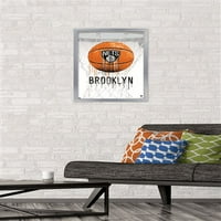 Бруклин Нетс - Постери за wallидови за кошарка за капење, 14.725 22.375