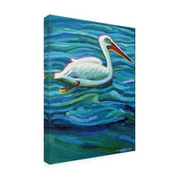 Роберт Фелпс уметност „Пливање Пеликан“ платно уметност