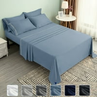 Subrte Thread Count памук и комплетни кревети за кревети за прицврстување на брчки