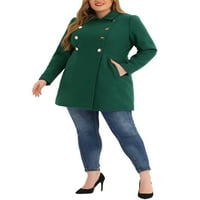 Уникатни поволни цени, женски плус големина, исклучете ја јаката со двојно градење на палто за линија