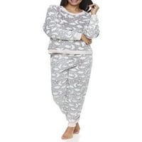Sleep & Co Women'sенски и женски плус кадифен пижама сет, 2-парчиња