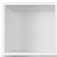 Алис wallидна полица со три оддели за складирање, сивата бела боја