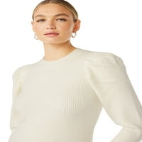 Изматете го женскиот џемпер за пуловер со долги извајани ракави, големини XS-XXL