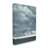 Tuphel Industries тешки облачни облаци кои ја навлегуваат океанот воден чамец wallидна уметност, 20, дизајн