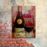 Трговска марка ликовна уметност vin апстрактна i четкана алуминиумска wallидна уметност од лиза ревизија 16x22