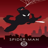 Херојска силуета на Марвел - Постер за wallидови на Spider -Man, 24 36