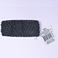 Јама лента, женски девојки додатоци за деца плетени лента за глава во црна боја, брои