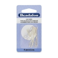 Beadalon Pinch Caution уво жици, големи, сребрени позлатени, 4 pkg