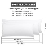 Уникатно затворање на пликови за поволни цени измиени микрофибер перници за тело бело 20 x54