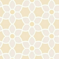 Beacon House Blossom Beige Geometric Floral Wallpaper