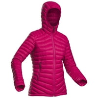 Decathlon Forclaz Trek 100, 23 ° F Real Down Down Packable Puffer Rankpacking јакна, женски, розови, големи