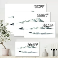 Дизајн на „Минималистички темно сини планини пејзаж“ модерно печатење на wallидови од платно