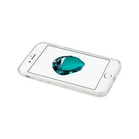 IPhone 7 8 SE сјај сјајни треперливи ленти хибриден случај во сребро за употреба со Apple iPhone 7 8 SE 3-пакет