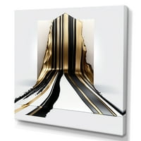 DesignArt црна и златна кубна експресија V Canvas Wallидна уметност