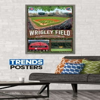 Chicago Cubs - Постер за wallид на Wrigley Field, 22.375 34