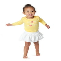 Gerber Baby Girls Onesies® Бренд со долги ракави со долги ракави, 3-пакувања