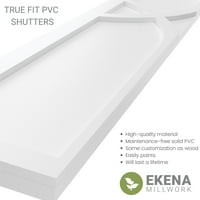 Ekena Millwork 12 W 64 H TRUE FIT PVC CEDAR PARK FIXED MONTING SULTTERS, PEPPER RED