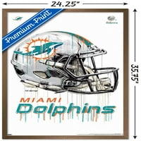 Делфини во Мајами - Постери за wallидови од капе, 22.375 34