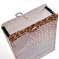 Пенкало + опрема со големина на ранец со големина на буква со 7 џеб, леопард