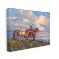 Cupleple Industries каубојски со коњи селски ридски врвен дизајн од Чад Попплтон, 36 48