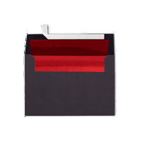 Luxpaper Покани за покана, 1 4, lb. црна со црвена обвивка, пакет