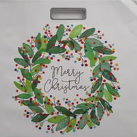 Време на одмор 5CT DIECUT рачка Божиќна бела хартија торби за подароци